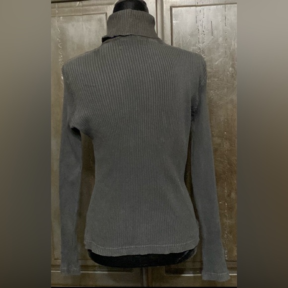 Real Comfort Black Ribbed turtleneck sweater - Size Large - Picture 3 of 9